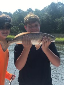 Family fishing trip for redfish